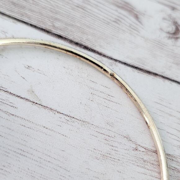 Vintage Bracelet 9" Gold Tone Bangle with Fluffy Multi Colored Ball Charm - Picture 3 of 10